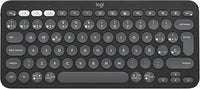 Logitech Pebble Keys 2 K380s Teclado Bluetooth Multidispositivo, Accesos Directos, Estilizado y Portátil, Easy-Switch, Windows, macOS, iPadOS, Android, ChromeOS, Disposición QWERTY Españo, Grafito