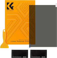 K&F CONCEPT 1PCS Película Polarizante Autoadhesiva, 300 x 200 x 0,2 mm, Lineal 90 Grados, con Free Squeegee Paño Limpieza