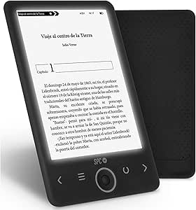 SPC Dickens Light 2 - Libro electrónico 6" con luz, Teclas Frontales, Fino