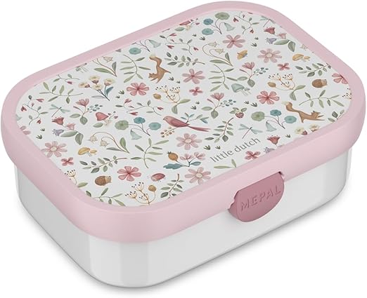 Mepal - Brotdose Kinder Campus Little Dutch - Bento Box Kinder - Brotdose Kinder mit Fächern & Gabel - Meal Prep Box mit Clip-Verschluss - BPA-frei & Spülmaschinenfest - 750 ml - Fairy Wonders