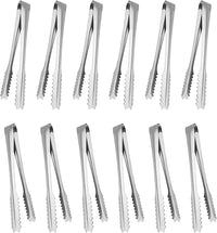 Nutabevr 12 piezas pinzas de cocina en acero inox, pinzas para cubitos de hielo, pinzas para ensalada, pinzas para dulces, pinzas para hornear, Juego de pinzas para barbacoa, para Barbacoa y Cocina