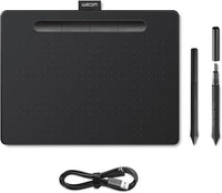 Wacom CTL-6100K-A Intuos Medium Tableta Gráfica, Tablet para Dibujar, Pintar, Editar Fotos con lápiz Sensible a la presión, Negro