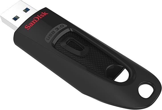 SanDisk Ultra 128 Go Flash Drive, Clé USB 3.0, des vitesses allant jusqu'à 130 Mo/s, Noir