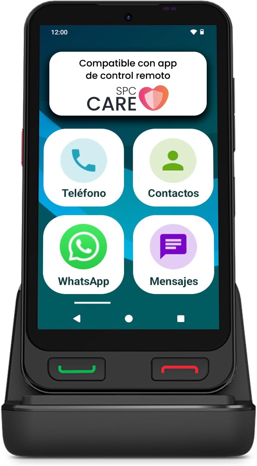 SPC Zeus 2 + Carcasa - Smartphone para Mayores, Modo fácil, Iconos XXL, 5"
