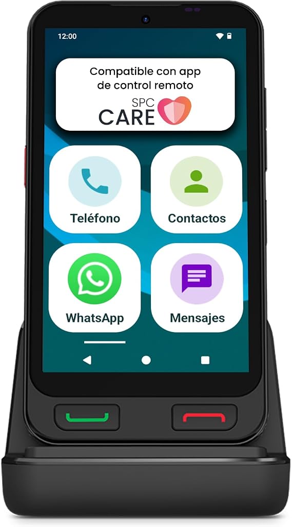 SPC Zeus 2 + Carcasa - Smartphone para Mayores, Modo fácil, Iconos XXL, 5"