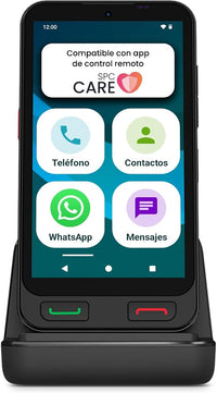 SPC Zeus 2 + Carcasa - Smartphone para Mayores, Modo fácil, Iconos XXL, 5