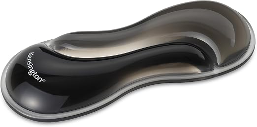 Kensington K62438WW - Reposamuñecas Slim Duo Gel para Ratón y Trackball, 192 x 72 x 22 mm, Alfombrilla Ergonómica, Evita Sobrecargas y Molestias, Compatible con Ratones y Trackballs, Negro/Gris