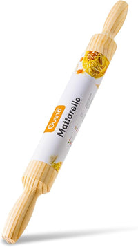 IPEA Mattarello in Legno con Manici - 40 cm x 4 cm - Mattarello con Superficie Antiaderente para Stendere e Impastare Pasta Fresca, Pizza, Biscotti, Ravioli, Torte, Pasticceria - Utile in Cucina