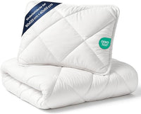 Kinderdecke Baby Bettdecke Kinderbettdecke 90x120 cm - Baby Decke y Kissen 40x60 cm Kinder bettdecken Set Steppdecke Bettzeug Mikrofaser Blanco