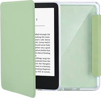 Funda para Kindle 11.ª generación 2024/2022, Transparente y Suave para Kindle de 6 Pulgadas, Protectora magnética de PU con función de suspensión/activación automática y Inteligente (Verde)