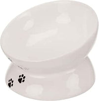 TRIXIE - Comedero de Cerámica para Gatos, ø 13 cm / 0,25 L, Blanco