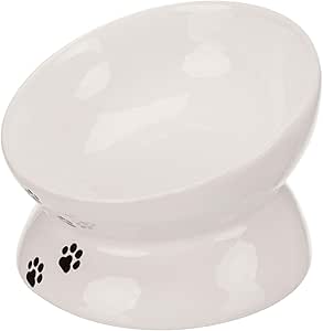 TRIXIE - Comedero de Cerámica para Gatos, ø 13 cm / 0,25 L, Blanco