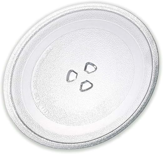 Plato Microondas Universal Giratorio de Cristal, 245 mm, compatible con varios modelos como LG, plato giratorio con 3 enganches, apto para modelos y marcas reales