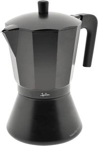 Jata CFI6 - Cafetera Italiana Inducción, Capacidad 6 Tazas, Apta para Todo Tipo de Cocinas, Cuerpo Aluminio, Negro
