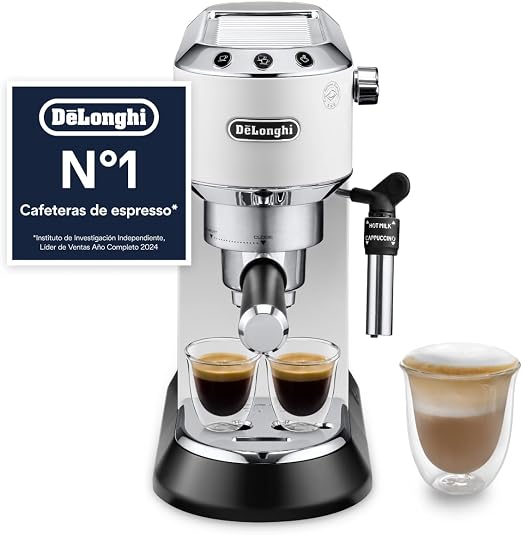 De'Longhi Dedica Style - Cafetera Espresso Manual con Espumador Manual