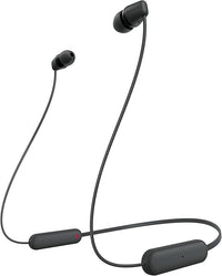Sony WI-C100 Auriculares Inalámbricos - Hasta 25 Horas de Duración de la Batería, Micrófono Incorporado para Llamadas, Compatible con Asistentes de Voz, Conectividad Bluetooth Fiable, Negro