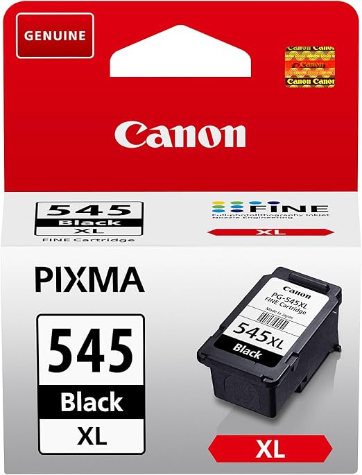 Cartucho de Tinta Negra de Alto Rendimiento Canon PG-545XL Original - Imprime hasta 400 Páginas A4 (1 Cartucho)
