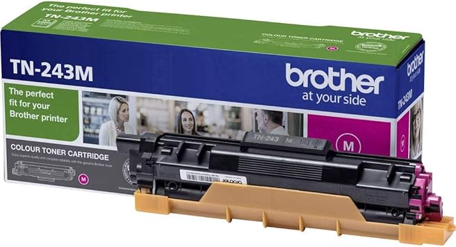 Brother TN243M - Cartucho de tóner magenta original, para las impresoras HLL3210CW, HLL3230CW, HLL3270CW, DCPL3510CW, DCPL3550CW, MFCL3710CW, MFCL3750CW, MFCL3770CDW