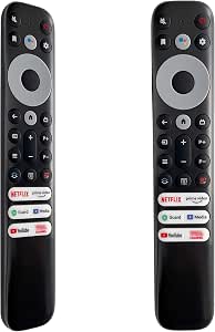 FOXRMT - Reemplazo de Mandos a Distancia, Control Remoto TCL RC902V para TCL Smart TV 4K UHD QLED TV (sin función de voz, no requiere ajuste)