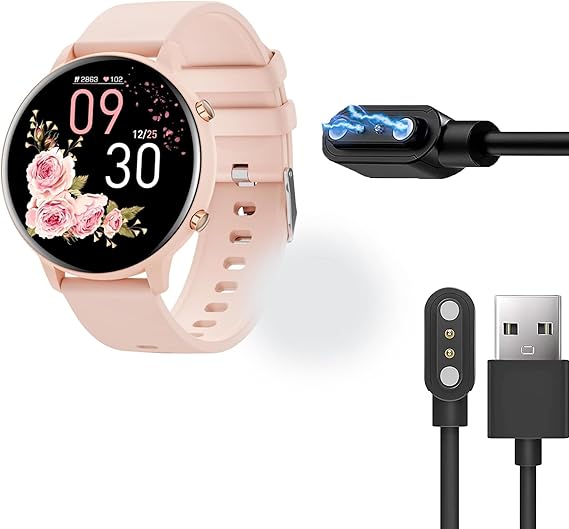 Lamshaw Cargador magnético compatible con Hwagol 1.39" Smart Watch,Cargador magnético para reloj inteligente USB compatible con Hwagol 1.39" (Negro)