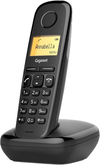 Gigaset A170 - Teléfono DECT inalámbrico - Pantalla Gráfica Iluminada - Fácil de Usar - Instalación Sencilla, Color Negro [Versión Española]