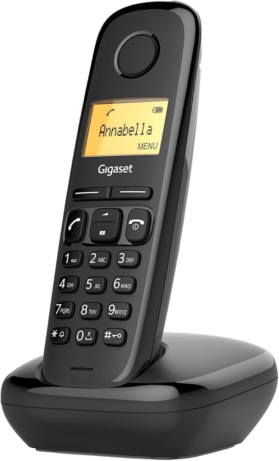 Gigaset A170 Teléfono DECT Inalámbrico, Fácil de Usar, Negro