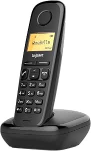 Gigaset A170 - Teléfono DECT inalámbrico - Pantalla Gráfica Iluminada - Fácil de Usar - Instalación Sencilla, Color Negro [Versión Española]