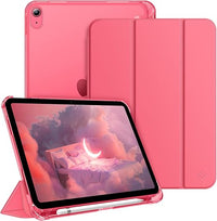 Fintie Funda para iPad 11ª Generación 2025 de 11 Pulgadas (Chip A16), iPad 10ª Generación de 10.9 Pulgadas (2022) - Funda Antichoque y Soporte para Lápiz, Auto-Reposo/Activación, Rosa Intenso