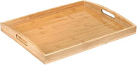 Anshuke Bandeja de Servir de Bambú Con Asas - Madera, Cocina, Desayuno, Té, Mesa de Café, Decorativa (50 x 35 x 4 cm)