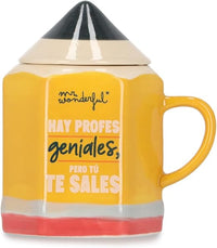 Mr.Wonderful - Taza 3D - Hay profes geniales, pero tú te sales - Taza realizada en cerámica con mensaje dirigido a profes