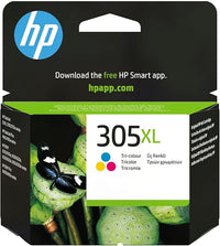 HP 305XL Tricolor, Cartucho de Tinta Original de Gran Capacidad, Compatible con Impresoras DeskJet 2300, 2700, 2800, 4100 y Envy 6010, 6020, 6030, 6400