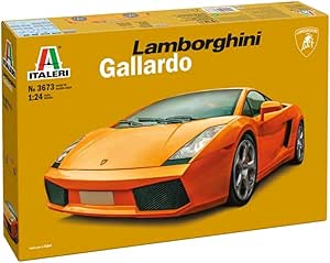 Italeri 3673 1:24 Lamborghini Gallardo - Modelismo, Kit de Montaje, maqueta, Manualidades, Hobby, Pegamento, Kit de plástico, Fiel al Detalle, Modelo de Coche, 1:24