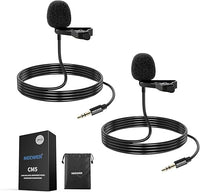 NEEWER Lavalier - Micrófono de Solapa (2 Unidades), Condensador omnidireccional con Cable, micrófono Lav para Escenario, Youtube, transmisión en Vivo, Compatible con transmisor inalámbrico Rode
