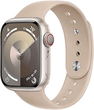 para Correa Apple Watch 44mm 40mm 45mm 41mm Series 9/8/7 iWatch se 6 5 4 3 42mm 38mm hombr/Mujer,Bracelet Silicona Deportiva Pulsera Apple Watch Ultra/2 49mm Band strap reloj,Desnudo