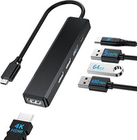 BHHB M80 Hub USB C HDMI 4K/ 100W PD Carga/USB 3.0 5Gbps/ 2*USB 2.0, Hub USBC 5 en 1 Multipuerto Adaptador Tipo C a HDMI Compatible con MacBook Pro/Air M4 M3 M2 M1, Mac, iMac, iPad, Laptop, Portátil