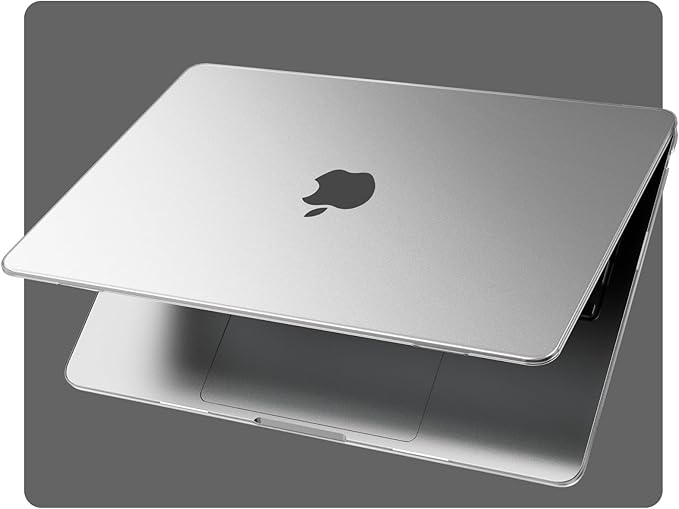 EooCoo Funda Ultrafina Compatible con MacBook Pro 13 M2 M1 A2338 A2289 A2251 A2159 A1989 A1706, [Color Oficial a Juego] Carcasa Dura Resistente a los arañazos, Transparente Mate