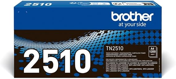 Brother TN2510 - Tóner Negro, Duración Estimada: 1.200 páginas según ISO/IEC 19752