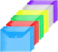 Cartelline Trasparenti - A4 Cartelline Portadocumenti Cartelle Plastica Per Documento Storage (24 pz)