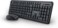 Trust Ymo Pack Teclado y Ratón Inalámbrico - Disposición QWERTY Español, Botones Silenciosos, 13 Teclas de Office y Multimedia, Un Receptor USB, Windows, Mac, PC, Ordenador Portátil, Negro