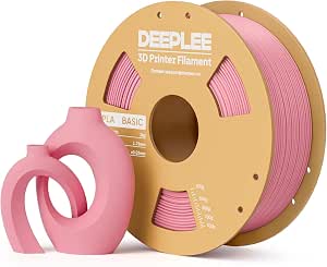 DEEPLEE Filamento PLA Basic 1.75 mm, Bobina 1 kg, Rosa