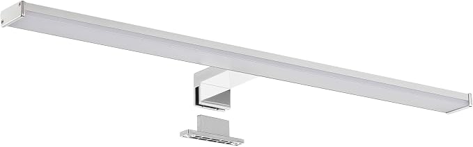 SEBSON Lampara Espejo Baño LED 60cm, Luz Espejo Pinza + Armario, 12W