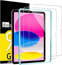 NEW'C Lote de 2, Protección Pantalla en Cristal templado para iPad (A16) 11ème Génération 2025, iPad 10ème Génération 10,9 Pouces 2022, Film de Protección - Resistente - Cadre d'installation inclus