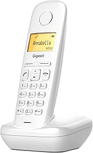 Gigaset A170 - Teléfono DECT inalámbrico - Pantalla Gráfica Iluminada - Fácil de Usar - Instalación Sencilla, Color Blanco [Versión Española]