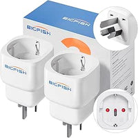 Bigfish Adapter Australien Deutschland 2Pack, Reiseadapter China Deutschland Stecker, Steckdosenadapter China, Typ I Adapter para EU zu Australien/China/Argentinien/Neuseeland/Fidschi, Blanco