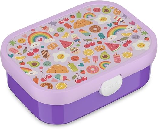 Mepal - Fiambrera Campus - Bento Box para Niños - Lonchera con Compartimento y Tenedor - Fiambrera con Cierre de Clip - Sin BPA y apta para Lavavajillas - 750 ml - Food Fest