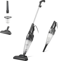 Amazon Basics Aspirador de barra, dispositivo 2 en 1 con cable, motor ECO, filtro HEPA, bajo peso, Negro