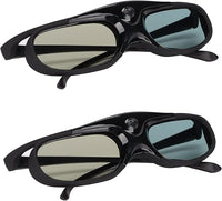 Sxhlseller 2 Gafas 3D DLP Link, Gafas 3D con Obturador Activo de 144 Hz, Gafas 3D con Lente LCD Compatibles con Todos los Proyectores DLP 3D, Gafas de VisiÃ³n 3D