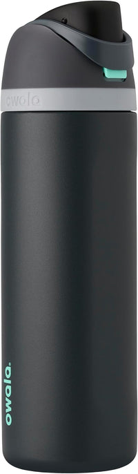 Owala FreeSip - Stainless Steel - 24-oz. - Grey/Teal (Foggy Tide) (Amazon)