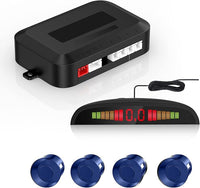 Cocar Coche Auto Vehículo Visual Reserva Radar Sistema con 4 Estacionamiento Sensores + Distancia Info Vídeo Salida + Sonido Advertencia (Rojo Oscuro Color)