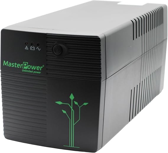 Master Power, Sistema de Alimentación Ininterrumpida SAI, UPS 1300 VA, Tensión Constante de Salida 720W, 4 Enchufes Schuko